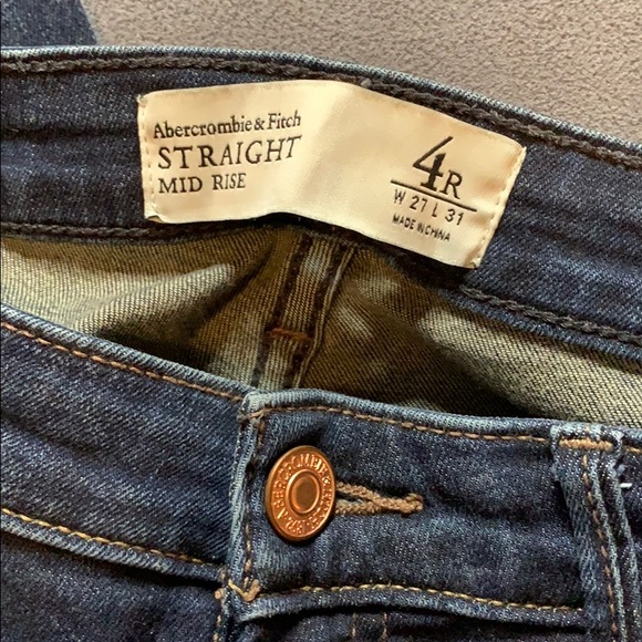 GUC Abercrombie & Fitch Straight leg jeans size 4R - Picture 4 of 7